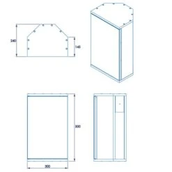 Simplicity Single Door Corner Cabinet -Furniture Sale Store 30908837 alt06
