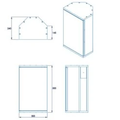 Simplicity Single Door Corner Cabinet -Furniture Sale Store 30908837 alt09