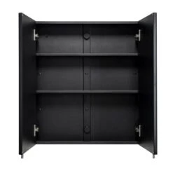 Dawley Steel Double Door Cabinet, Matt Black -Furniture Sale Store 30908884 alt04