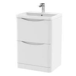 Lunar Floor Standing 2 Drawer Vanity Unit With Polymarble Basin 38 Lunar Floor Standing 2 Drawer Vanity Unit With Polymarble Basin -Furniture Sale Store 30910145