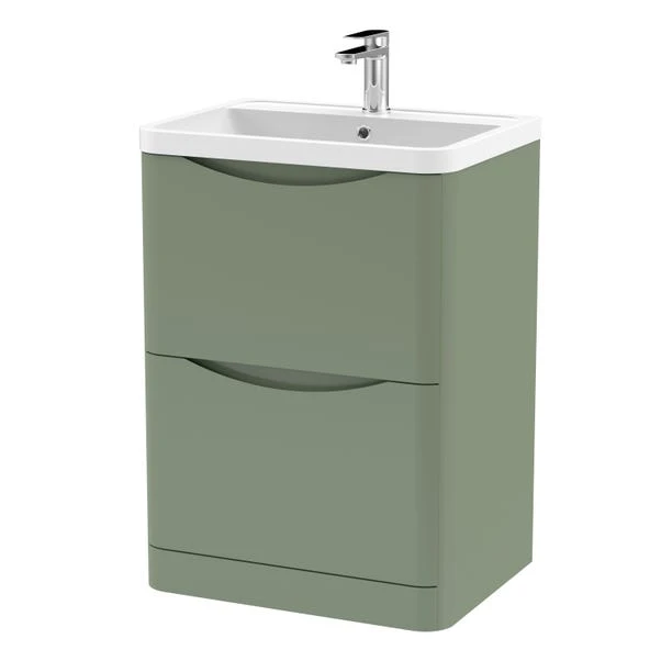 Lunar Floor Standing 2 Drawer Vanity Unit With Polymarble Basin 13 Lunar Floor Standing 2 Drawer Vanity Unit With Polymarble Basin - Image 13