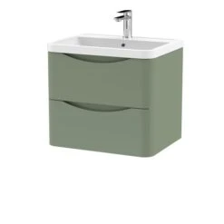 Lunar Wall Mounted 2 Drawer Vanity Unit With Polymarble Basin -Furniture Sale Store 30910241