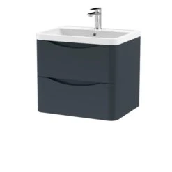 Lunar Wall Mounted 2 Drawer Vanity Unit With Polymarble Basin -Furniture Sale Store 30910242