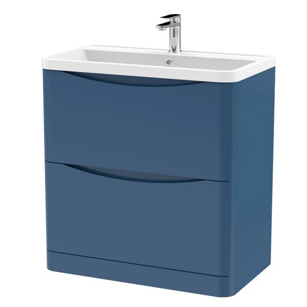 Lunar Floor Standing 2 Drawer Vanity Unit With Polymarble Basin 5 Lunar Floor Standing 2 Drawer Vanity Unit With Polymarble Basin - Image 5