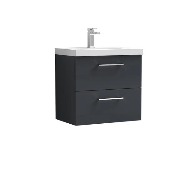 Arno Wall Mounted 2 Drawer Vanity Unit With Basin 18 Arno Wall Mounted 2 Drawer Vanity Unit With Basin - Image 18