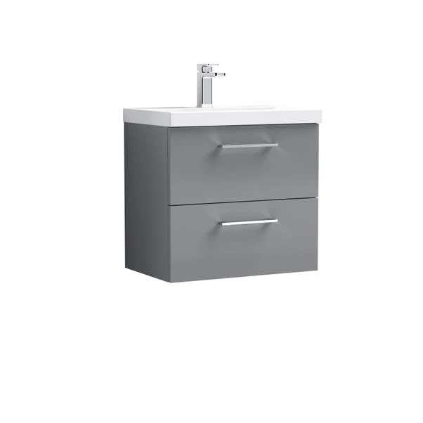 Arno Wall Mounted 2 Drawer Vanity Unit With Basin 16 Arno Wall Mounted 2 Drawer Vanity Unit With Basin - Image 16