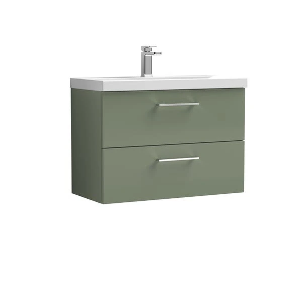 Arno Wall Mounted 2 Drawer Vanity Unit With Basin 12 Arno Wall Mounted 2 Drawer Vanity Unit With Basin - Image 12