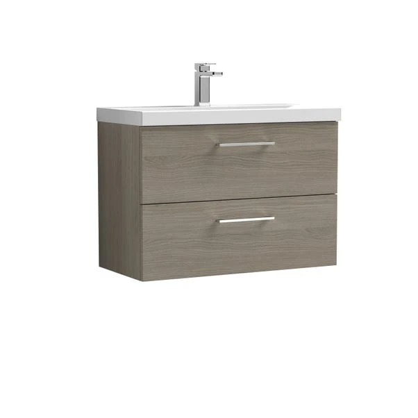 Arno Wall Mounted 2 Drawer Vanity Unit With Basin 10 Arno Wall Mounted 2 Drawer Vanity Unit With Basin - Image 10