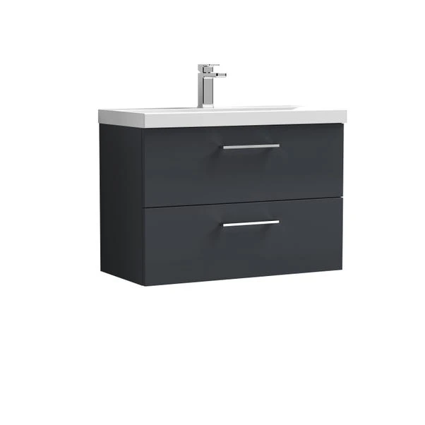Arno Wall Mounted 2 Drawer Vanity Unit With Basin 1 Arno Wall Mounted 2 Drawer Vanity Unit With Basin