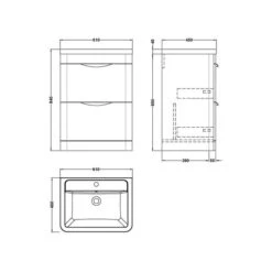 Parade Floor Standing Vanity Unit With Ceramic Basin -Furniture Sale Store 30910341 alt09