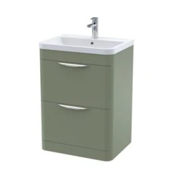 Parade Floor Standing 2 Drawer Vanity Unit With Polymarble Basin -Furniture Sale Store 30910346