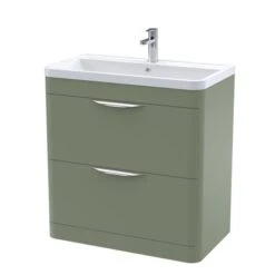 Parade Floor Standing 2 Drawer Vanity Unit With Polymarble Basin -Furniture Sale Store 30910348