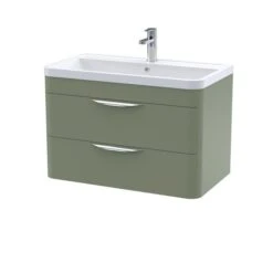 Parade Wall Mounted 2 Drawer Vanity Unit With Ceramic Basin -Furniture Sale Store 30910360
