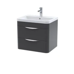 Parade Wall Mounted 2 Drawer Vanity Unit With Ceramic Basin -Furniture Sale Store 30910362
