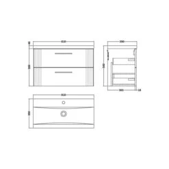 Deco Wall Mounted 2 Drawer Vanity Unit With Basin 37 Deco Wall Mounted 2 Drawer Vanity Unit With Basin -Furniture Sale Store 30910426 alt09