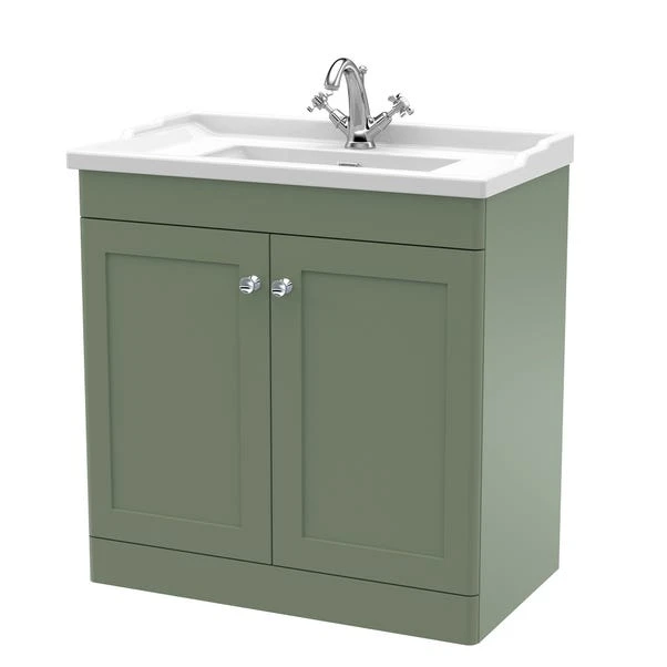 Classique Floor Standing 2 Door Vanity Unit With Ceramic Basin 14 Classique Floor Standing 2 Door Vanity Unit With Ceramic Basin - Image 14