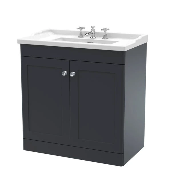 Classique Floor Standing 2 Door Vanity Unit With Ceramic Basin 12 Classique Floor Standing 2 Door Vanity Unit With Ceramic Basin - Image 12