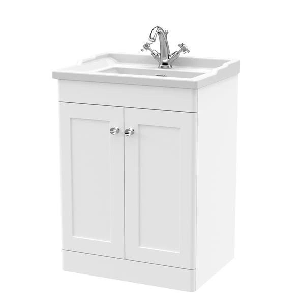 Classique Floor Standing 2 Door Vanity Unit With Ceramic Basin 7 Classique Floor Standing 2 Door Vanity Unit With Ceramic Basin - Image 7