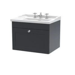 Classique Wall Mounted 1 Drawer Vanity Unit With Ceramic Basin -Furniture Sale Store 30910617