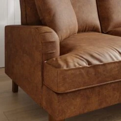 Beatrice Relaxed Faux Leather Corner Chaise Sofa -Furniture Sale Store 30910953 alt02