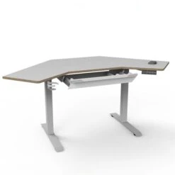 Gino Corner Height Adjustable Desk With Drawer -Furniture Sale Store 30911006 alt01