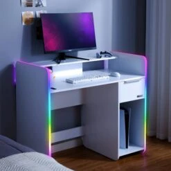 X Rocker Electra Desk With Wireless Charging And LED Lights -Furniture Sale Store 30911228