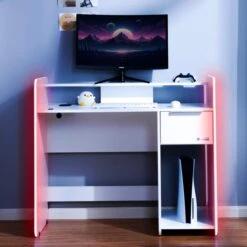 X Rocker Electra Desk With Wireless Charging And LED Lights -Furniture Sale Store 30911228 alt01