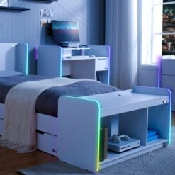 X Rocker Electra Desk With Wireless Charging And LED Lights -Furniture Sale Store 30911228 alt07