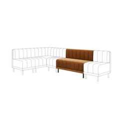 Amali Long Dining Bench, Matte Plush Velvet -Furniture Sale Store 30912452