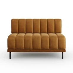 Amali Long Dining Bench, Matte Plush Velvet -Furniture Sale Store 30912452 alt04