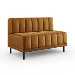 Amali Long Dining Bench, Matte Plush Velvet -Furniture Sale Store 30912452 alt05