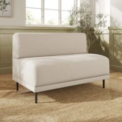Mae Long Dining Bench, Textured Weave -Furniture Sale Store 30912515 alt02