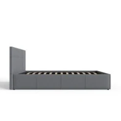 Side Lift Ottoman Bed, Faux Leather -Furniture Sale Store 30913603 alt04