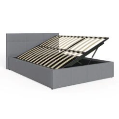 Side Lift Ottoman Bed, Faux Leather -Furniture Sale Store 30913603 alt05