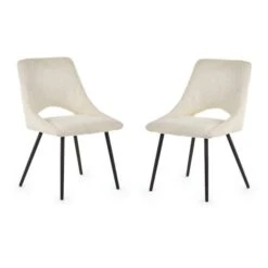 Iris Set Of 2 Dining Chairs, Boucle -Furniture Sale Store 30914219 alt01