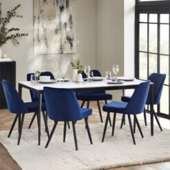 Miami 4 Seater Rectangular Dining Table, Stone -Furniture Sale Store 30914234