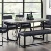 Miller 6 Seater Dining Table, Concrete Effect