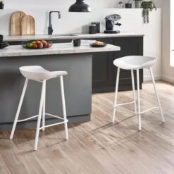 Renzo Set Of 2 Bar Stools, Metal -Furniture Sale Store 30914247 alt01