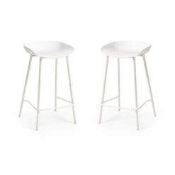 Renzo Set Of 2 Bar Stools, Metal -Furniture Sale Store 30914247 alt02