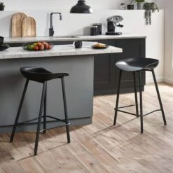 Renzo Set Of 2 Bar Stools, Metal -Furniture Sale Store 30914248 alt01