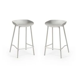 Renzo Set Of 2 Bar Stools, Metal -Furniture Sale Store 30914249 alt02