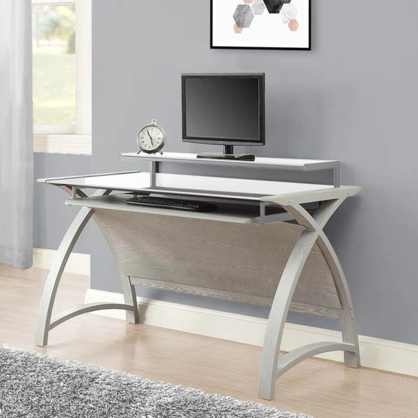 Helsinki Wide Desk With Monitor Shelf 1 Helsinki Wide Desk With Monitor Shelf