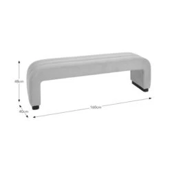 Lucilla 3 Seater Dining Bench, Velvet -Furniture Sale Store 30915740 alt09