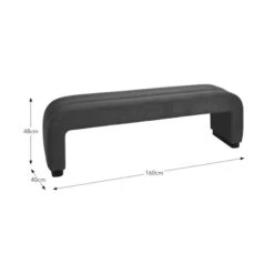 Lucilla 3 Seater Dining Bench, Velvet -Furniture Sale Store 30915741 alt09