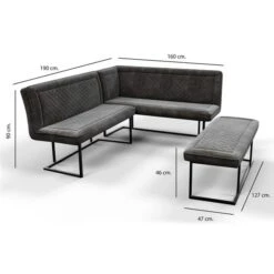 Indus Valley Athena 6 Seater Dining Table Corner Bench Set 24 Indus Valley Athena 6 Seater Dining Table Corner Bench Set -Furniture Sale Store 30916389 alt05