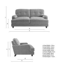 Martha Vintage Velvet 2 Seater Sofa -Furniture Sale Store 30917768 alt09