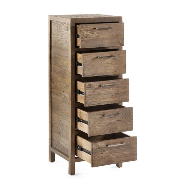 Homer 5 Drawer Tallboy, Pine 3 Homer 5 Drawer Tallboy, Pine - Image 3