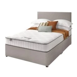 Silentnight Divan Bed With Fabric Paris Headboard -Furniture Sale Store 30922507 alt01