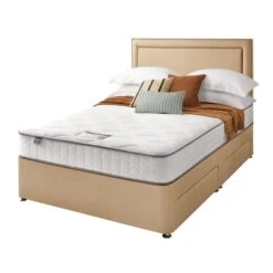 Silentnight Divan Bed With Malvern Fabric Headboard -Furniture Sale Store 30922511 alt02
