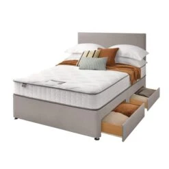 Silentnight Divan Bed With Fabric Paris Headboard -Furniture Sale Store 30922956 alt03